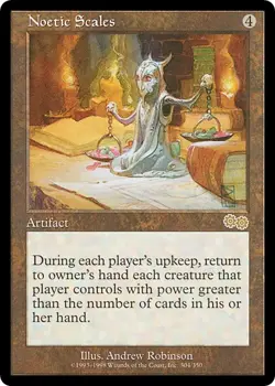 NOETIC SCALES x1 mtg NM Urza's Saga 1 Rare - Image 1