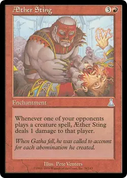 AETHER STING x1 mtg LP Urza's Destiny 1 Unc - Image 1