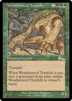 WEATHERSEED TREEFOLK x1 mtg NM/NM- Urza's Legacy 1 Rare UNPLAYED - Image 1