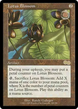 LOTUS BLOSSOM x1 mtg NM Urza's Saga 1 Rare - Image 1
