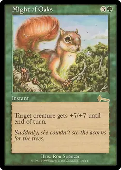 MIGHT OF OAKS x1 mtg LP Urza's Legacy 1 Rare - Image 1