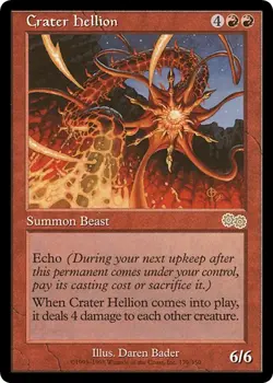 CRATER HELLION x1 mtg NM/NM- Urza's Saga 1 Rare - Image 1