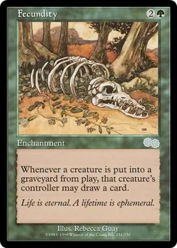 FECUNDITY x1 mtg NM Urza's Saga 1 Unc - Image 1