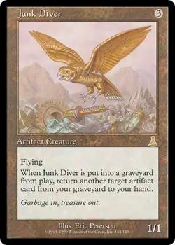 JUNK DIVER x1 mtg NM/NM- Urza's Destiny 1 Rare UNPLAYED - Image 1