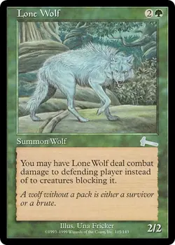 LONE WOLF x4 mtg Very Light Play Urza's Legacy 4 Unc - Image 1