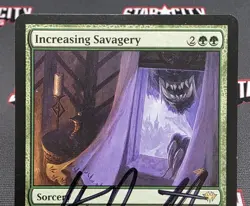 MTG Increasing Savagery- Signed -Dark Ascension Magic the Gathering Card #120 - Image 3
