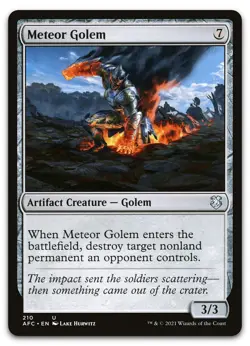 Meteor Golem #210 (NM) Forgotten Realms AFC Magic MTG - Image 1