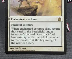 MTG Gift of Immortality- DAMAGED -Theros Magic the Gathering Card #014 - Image 4