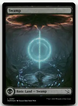 Swamp (0287) #287 (Foil) (NM) March of the Machine MOM Magic MTG - Image 1