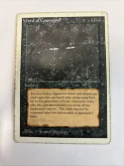 Mtg Word Of Command Unlimited Heavy Play Bad Centering Vintage 90s 1993 - Image 1