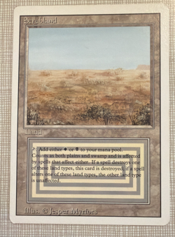 Scrubland - MtG Revised/3rd Ed. - Rare LP 1994 Magic: The Gathering - Image 1