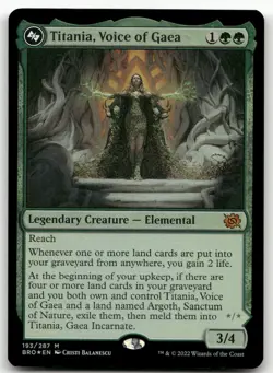 Titania, Voice of Gaea #193 (Foil) (NM) Brothers' War BRO Magic MTG - Image 1