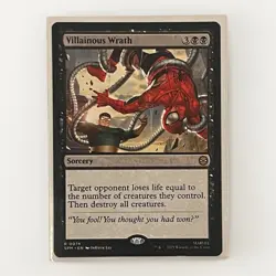 Villainous Wrath SPM 74 MTG Marvel Spider-Man Rare NM Non Foil - Image 1