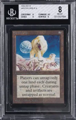 1993 MAGIC: THE GATHERING BETA WINTER ORB BGS 8 - Image 1