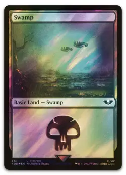 Swamp (313) (Surge Foil) #313 (NM) Warhammer 40,000 40K Magic MTG - Image 1