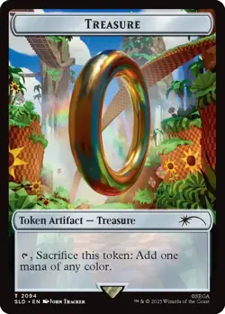 IN HAND - Treasure Token ✨NON-FOIL✨ Secret Lair x Sonic - NM Magic MTG - Image 1
