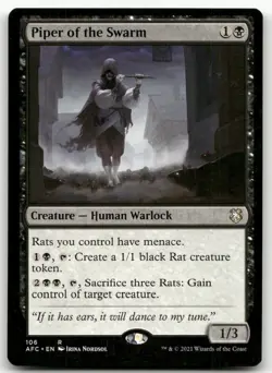 Piper of the Swarm #106 (NM) Forgotten Realms AFC Magic MTG - Image 1