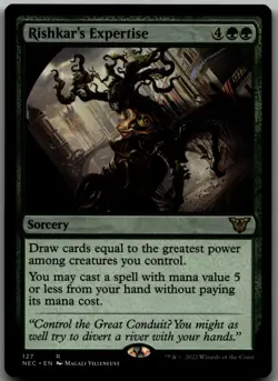 Rishkar's Expertise R Commander: Kamigawa: Neon Dynasty 127 LP - Image 1