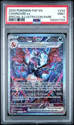 Pokemon 2024 Paldean Fates Charizard Ex Sir 234/091 PSA 9 - Image 1