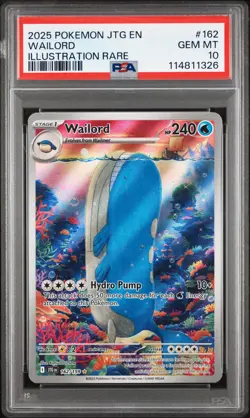 2025 Pokemon Journey Together Wailord Ir PSA 10 - Image 1