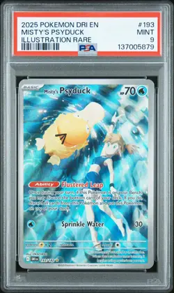2025 Pokemon Destined Rivals 193 Misty’s Psyduck IR PSA 9 - Image 1