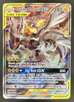 2016-19 Pokemon SM Black Star Promos Pikachu & Zekrom Tag Team #SM168 - Image 1