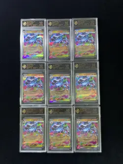 2025 Pokemon JPN M2 013/080 RR Mega Charizard X ex RPA 10 Pristine Lot*9 #1 LT97 - Image 1
