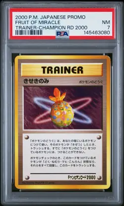 2000 POKEMON JPN PROMO TRAINER-CHAMP ROAD 2000 FRUIT OF MIRACLE PSA 7 - Image 1