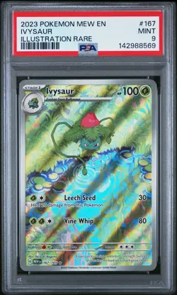 2023 POKEMON MEW EN-151 ILLUSTRATION RARE #167 IVYSAUR PSA 9 - Image 1