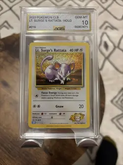 Lt. Surge's Rattata 015/034 Holo AGS 10 Pokemon - Image 1