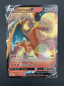 Charizard V Ultra Rare Fire Holo Crown Zenith #018/159 [NM] Pokemon TCG - Image 1