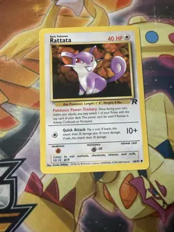 Pokemon Card - 1st Edition Rattata (66/82) - English Team Rocket TCG 2000 NM - Image 1