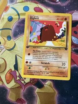 Diglett 1st Edition 52/82 Common -Team Rocket- Pokemon Vintage - Image 1