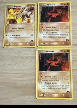 2004 Pokemon EX Team Magma vs Team Aqua Lot 40 Cards NM/LP/MP Bulk + Rhyhorns - Image 2