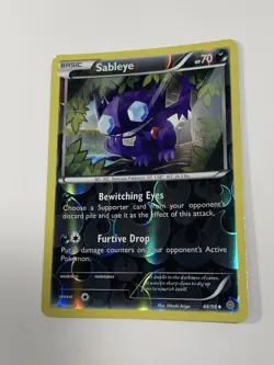 2015 Pokemon Sableye Black Star Promo XY92 Rare *DROP Holo* MINT Condition 44/98 - Image 2