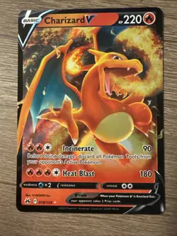 Pokemon TCG Charizard V Crown Zenith 018/159 Holo Ultra Rare Never Played - Image 1