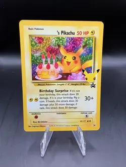 TCG POKEMON CELEBRATIONS BIRTHDAY PIKACHU HOLO 24 (C) - Image 1