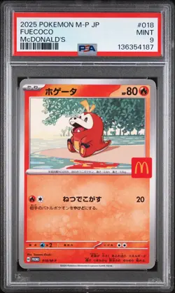 2025 POKEMON JPN M-P PROMO MCDONALD'S #018 FUECOCO PSA 9 - Image 1