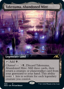 [1x] Takenuma, Abandoned Mire - Foil - Extended Art Near Mint, English NEO Extra - Image 1
