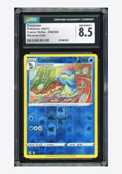 Pokemon CGC 8.5 Croconaw Reverse Holo 2021 056/264 Fusion Strike English - Image 1