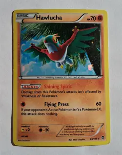 Pokemon - Hawlucha - Furious Fists 63/111 - Cosmos Holo Rare - LP - Image 1