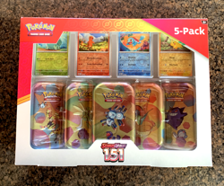 Pokemon Scarlet & Violet 151 5-pack Mini Tins 4 Promos Costco Exclusive - Image 2