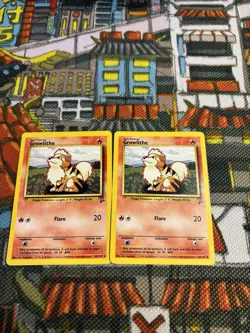 Growlithe 42/130 - 2000 Base Set 2 - Pokemon Card TCG - Vintage WOTC (x2) 🔥💎 - Image 2