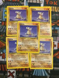 Pokemon Cubone Base Set 2 Vintage Card #70/130 Wotc (x5) Vintage Set Of 5 🔥💎 - Image 3