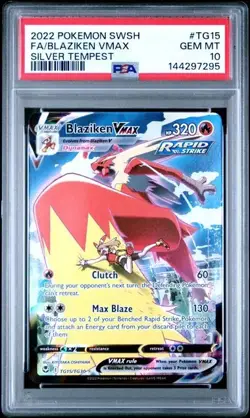 PSA 10 Blaziken Vmax TG15/TG30 Pokemon Silver Tempest Trainer Gallery - Image 1