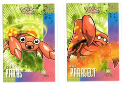 Pokemon Card Database Attacks Cracked Ice Holo PARAS #046 & PARASECT #047 - Image 1