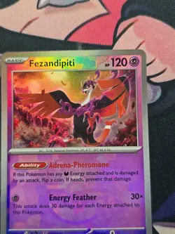 Pokemon Fezandipiti (45/378) Prismatic Evolutions NM HOLO- Master Ball Pattern - Image 3