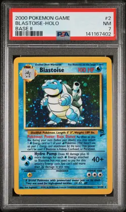 2000 POKEMON BASE SET 2 #2 BLASTOISE-HOLO PSA 7 - Image 1