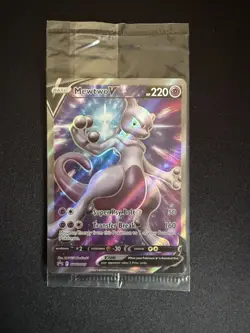 SEALED Mewtwo V SWSH229 Black Star Promo Full Art Holo Pokemon GO TCG 2022 NM - Image 1
