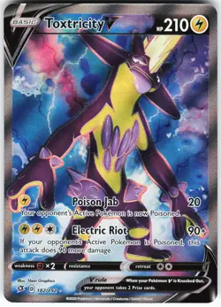 Toxtricity V (Full Art) 182/192 Pokemon SWSH02: Rebel Clash Ultra Rare NM - Image 1